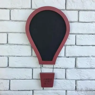 Red Креативная доска для сообщений, деревянная настенная подвесная декорация, Ретро стиль, воздушный шар в форме маленькой доски, рекламная доска для магазина - Цвет: Red