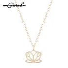 Cxwind Подвески буддийский элемент цветок лотоса ожерелья и подвески Цветочное Ожерелье-цепочка Ювелирные изделия для женщин Элегантный Подарок Леди