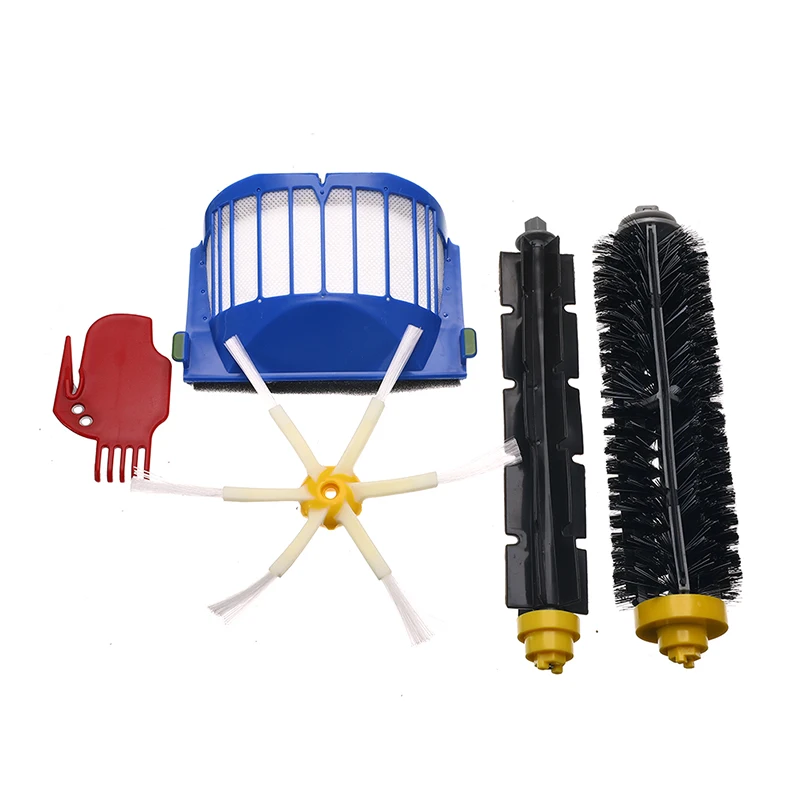 Р-р 6-15 шт./компл. фильтр набор кистей для IRobot Roomba 600 серии 605 615 616 620 621 631 651 инструменты для чистки резиновая щетка Комплект фильтров - Цвет: D