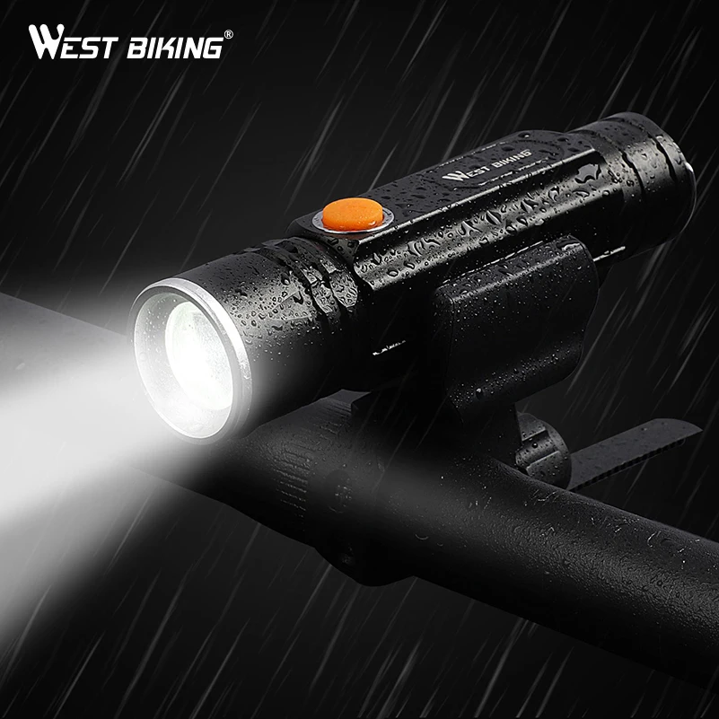 Велосипедный фонарь перезаряжаемый от USB 4 режима 350 лм Flsh светильник зум для езды