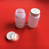 250ml 6pcspack pe laboratory reagent bottle with scale plastic sample bottle with screw lid wide mouth round for chemical test