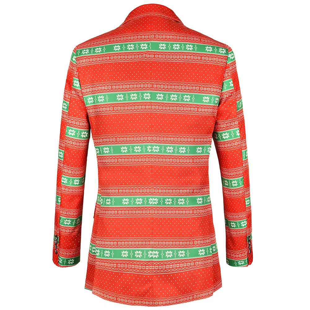 2018 новые рождественские костюмы вечерние праздничная одежда для мужчин Slim Fit