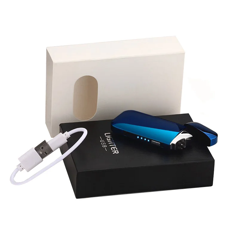 Светодиодный дисплей Сенсорная электрическая зажигалка Highend giftbox упаковка USB