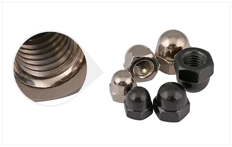 M3/4/5-M12 GB923 черный Кепки гайка, Кепки гайка, декоративная гайка, шариковый винт Кепки