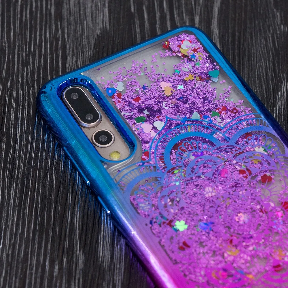 Покрытие Блеск Жидкость зыбучие пески чехол для Coque huawei P20 Pro Телефон задняя
