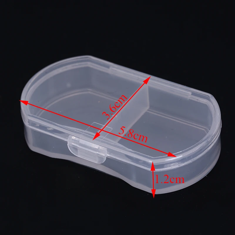 

2Pcs 2 Grids Transparent Pill Box Medicine Makeup Storage Case Container Pill Case Container Dispenser Organizer For Medicines