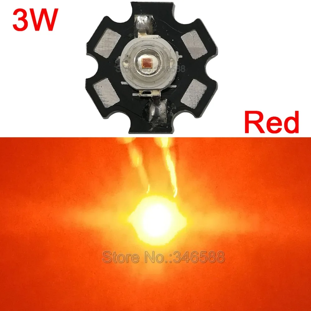 10 шт. 3 вт красный светодиодный излучатель высокой мощности|10pcs 3w|light beadsled emitter |