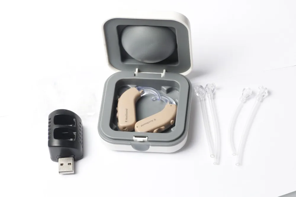 Acosound 1 пара дешевые USB перезаряжаемые слуховой аппарат усилитель звука для пожилых людей Портативный BTE глухих слуховые аппараты Уход за ушами инструменты