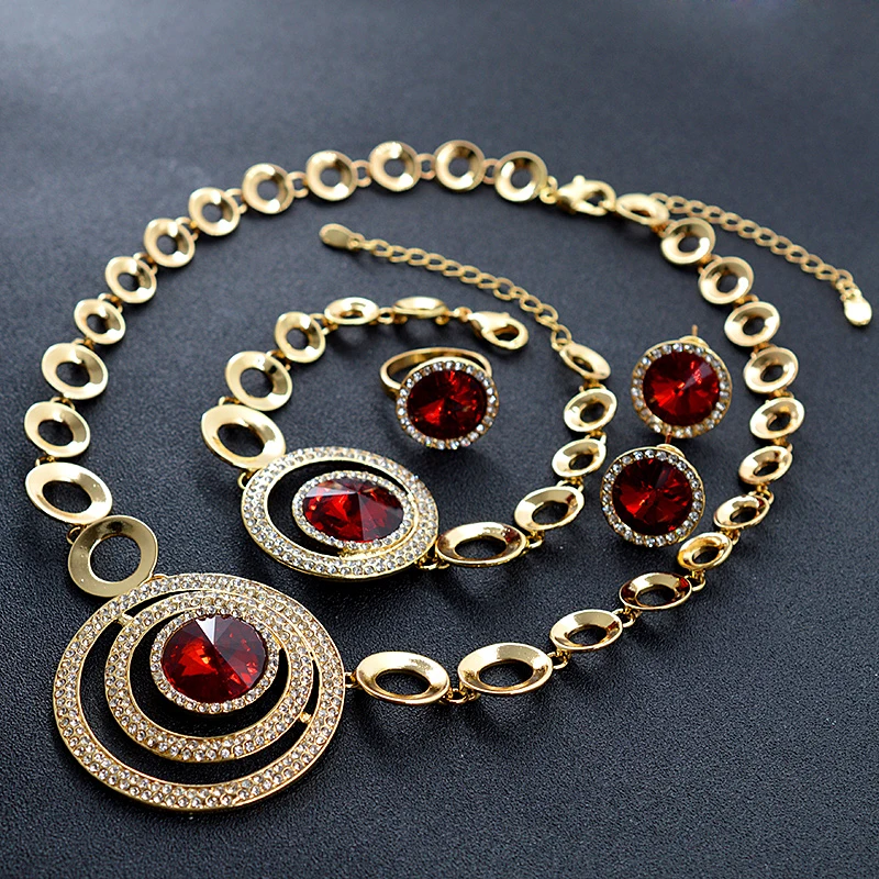 Ювелирные изделия Sunny Jewelry в этническом стиле с красным кубическим цирконием