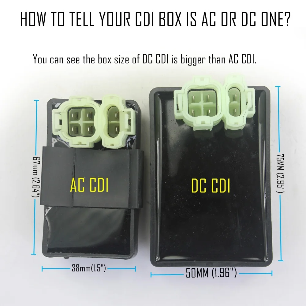 GY6 DC CDI BOX 50cc 150cc 250cc MOPED SCOOTER ATV 4+2 PINS CHINESE Agility (Big Fat) |