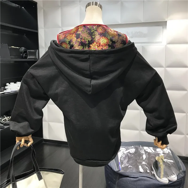 2018 Autumn Winter Fashion Streetwear Colors Shawl Patchwork Hooded Sweatshirt Women Casual Hoodies Sweatshirts Y-1162 | Женская одежда