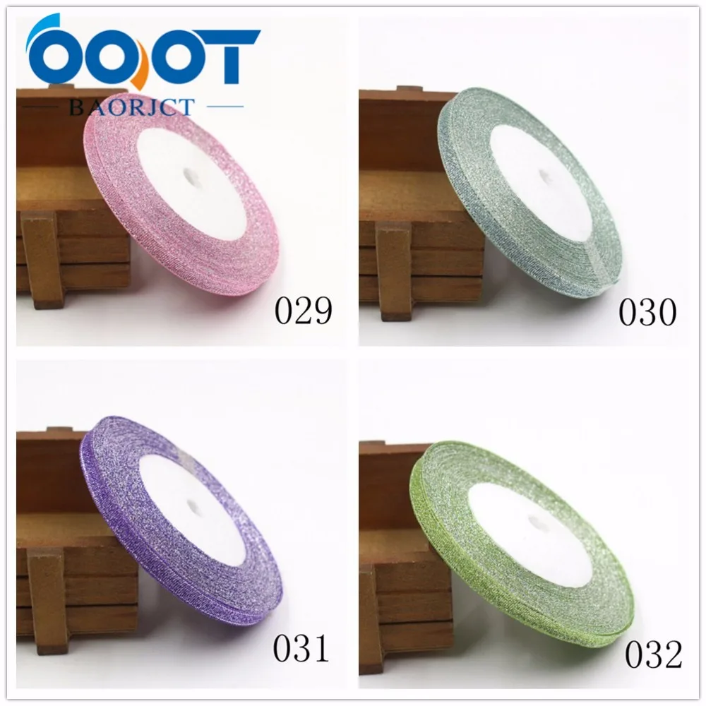 OOOT BAORJCT, 1710181,34 цветов, 6 мм, Блестящая лента, Рождественская тесьма для свадебного ремесла, бант, подарочное украшение, оберточная лента, сделай сам