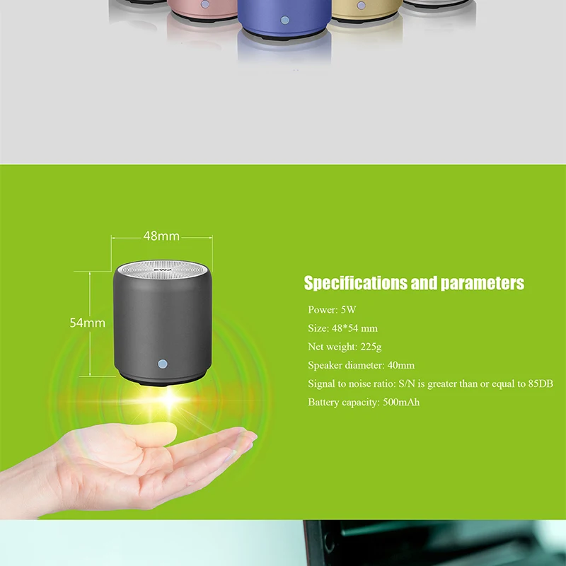 Bluetooth динамик EWa A107 MP3 плеер для телефона/планшета/ПК мини беспроводной Bluetooth динамик TWS маленький портативный динамик