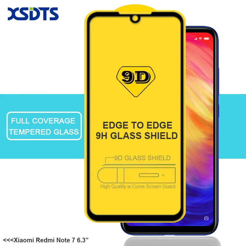 Redmi Note 7 XSDTS 9D закаленное стекло для Xiaomi Redmi Note 6 5 Pro 7 4 4X 6A 5A S2 A2 Lite Полное покрытие Полный Клей протектор экрана стекло - Цвет: Redmi Note 7