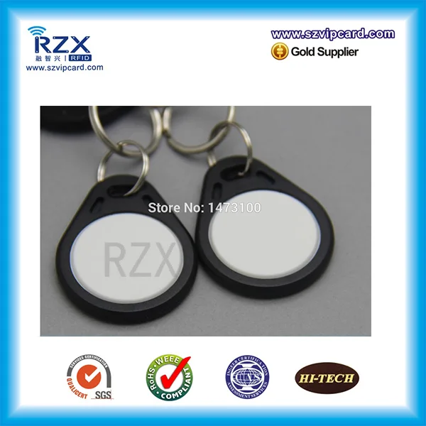 1000 шт. черный и белый 125 кГц T5577 RFID-метка Бесконтактный смарт-брелок с высоким