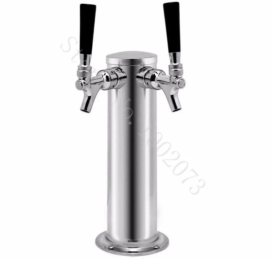 Keg Works 3 &quotхром двойной кран черновик пивная Башня 2 для Keezer Kegerator 12&quot высокий CTD|beer
