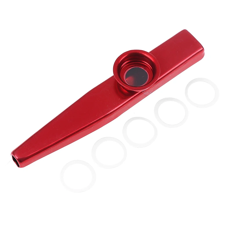 Простой дизайн легкий kazoo алюминиевый сплав металл для гитара музыкальный инструмент для любителей музыки 12 см 6 цветов на выбор - Цвет: Красный