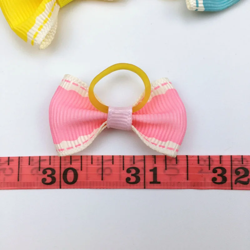 (50 шт./лот) банты для домашних животных с резиновой лентой милые ленты ручной