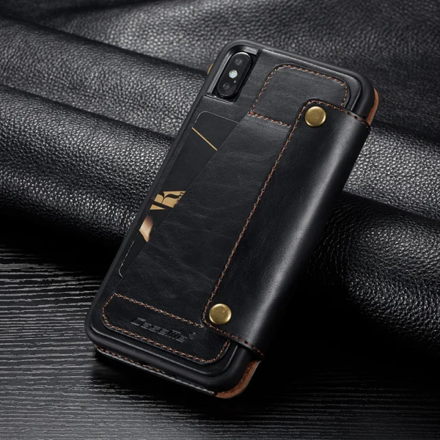 Черный Роскошный кожаный чехол-книжка на молнии для iPhone X, XS, XS, MAX, XR с несколькими отделениями для карт, ТПУ и кожаный чехол для iPhone XS MAX - Цвет: Черный