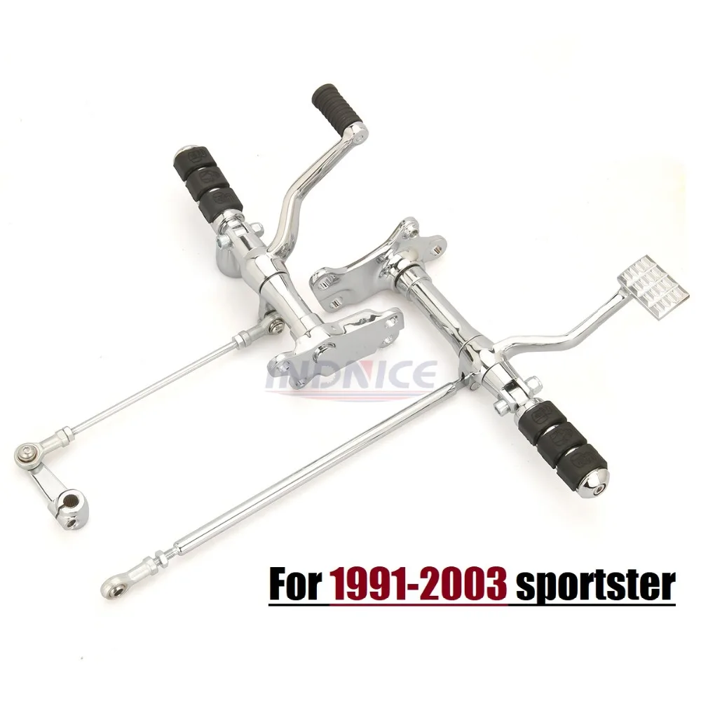 

Для harley хромированные вперед управления колышки рычаги сцепления для harley Sportster XL883 1200 1991-2003 мотоцикл