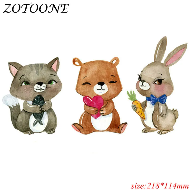 ZOTOONE DIY термопереводные железные Пластыри для одежды яйцо наклейки кроликов на одежду утюжок на передачу Аппликация детская одежда - Цвет: 000