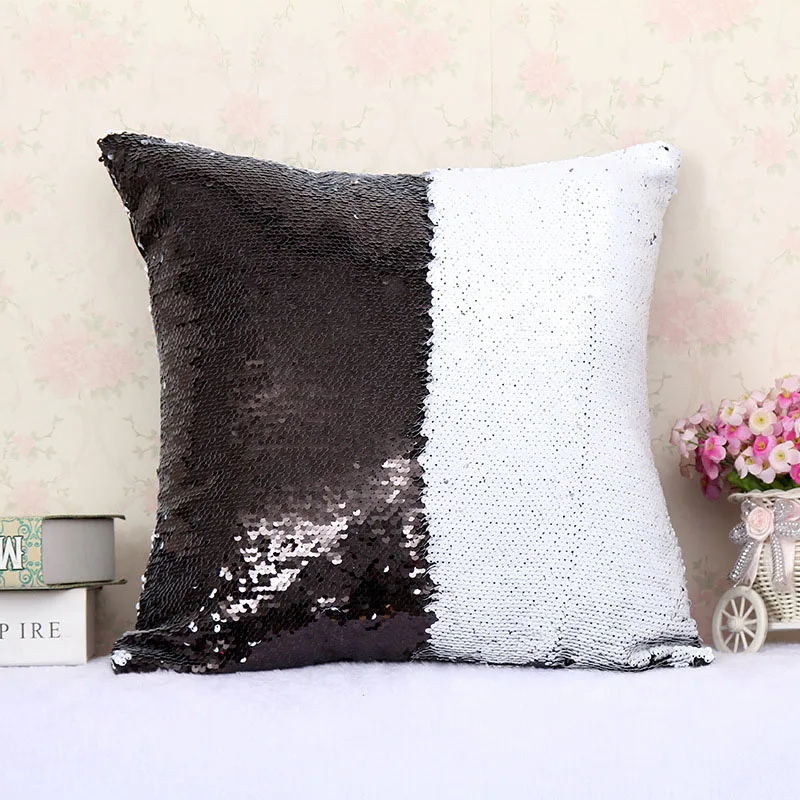 Poszewka 40x40 см блестящий чехол для подушки DIY меняющий цвет Fundas almohadones Подушка-чехол Золотой Серебряный Красный Черный