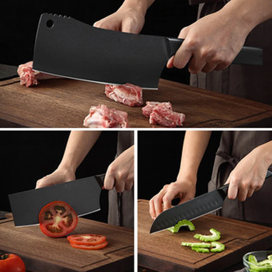 

Kitchen Knives Stainless Steel Knife Tools New Arrival 2019 Color Wood Handle Fruit Vegetable Meat Cooking Tools 30DJ05