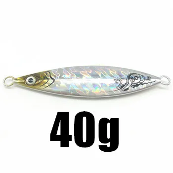 40G SUNMILE, 1 шт., 20 г, 30 г, 40 г, 60 г, медленный джиг, металлические рыболовные приманки, жесткие приманки, рыболовные снасти - Цвет: 40G