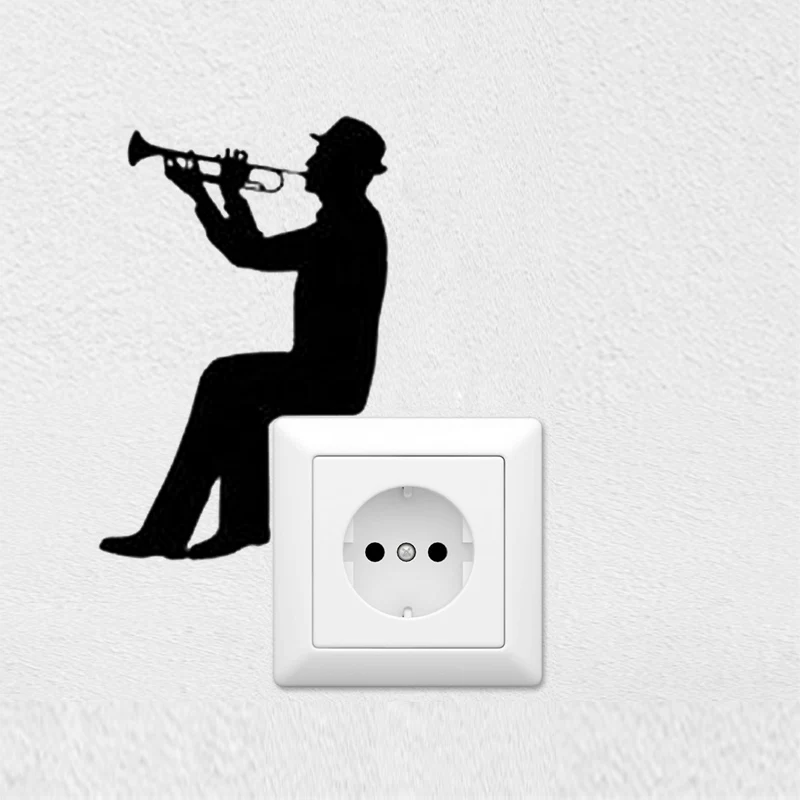 Креативный музыкальный переключатель наклейки для гостиной спальни