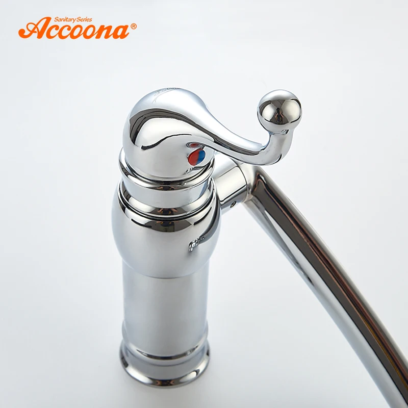Смесители для раковины Accoona с ручкой Необычные краны ванной комнаты