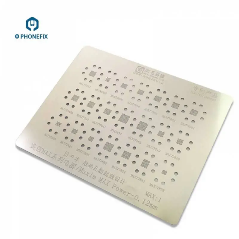 PHONEFIX 21 в 1 серия Maxim MAX Power IC BGA трафареты шаблон DIY ремонт чип для мобильного