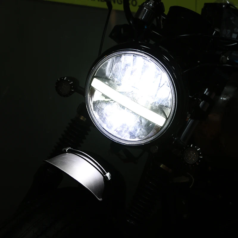 Универсальный 7 дюймов мотоциклетные светодиодный фар Ретро фары для Honda Kawasaki Suzuki Yamaha Harley sporster 883 1200