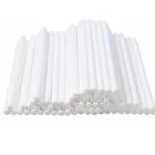 100 шт. 7,5 см 10 см 15 см однотонные Белые Бумажные палочки для леденцов, конфет, леденцов, леденцов, палочек на присосках