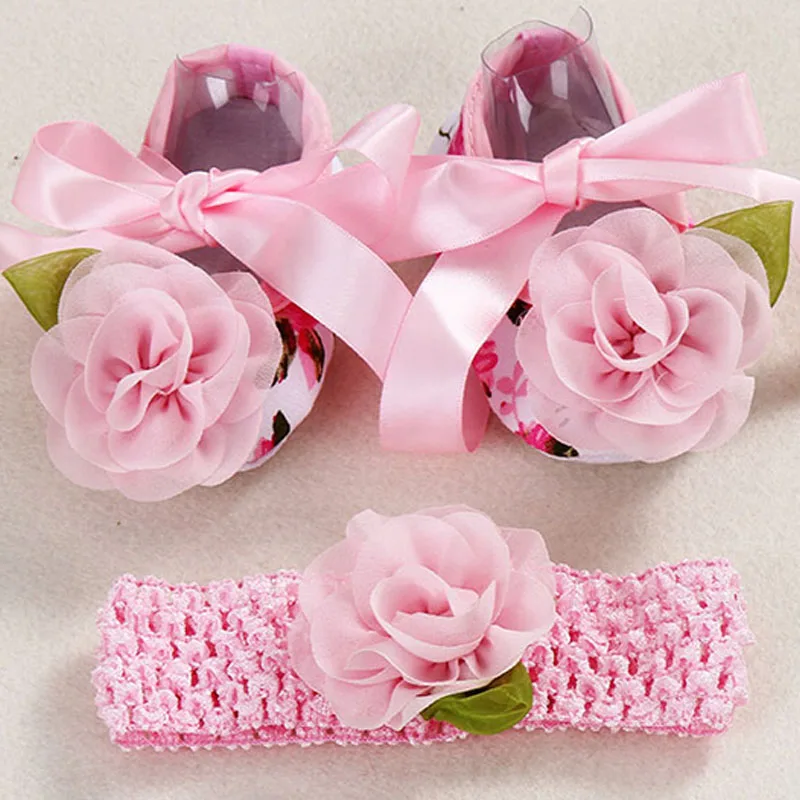 Цвета слоновой кости пинетки для новорожденных Крещение обувь маленьких девочек