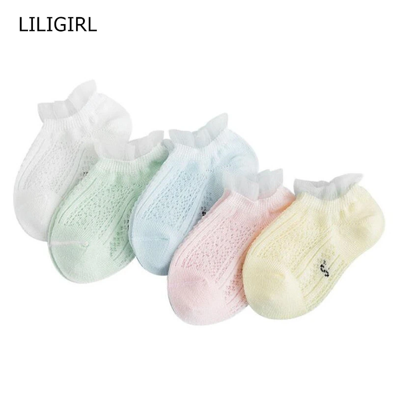 LILIGIRL/бесплатная доставка носки для маленьких девочек тонкие сетчатые кружевные