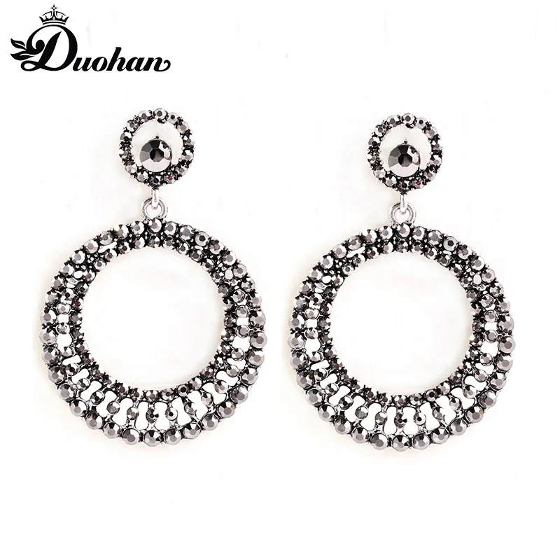 Duohan винтажные раунде элегантность серьги имитация с белым пресноводным