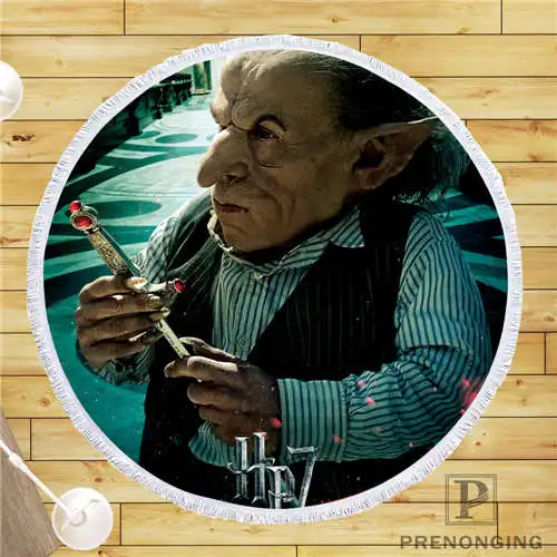 Round beach blanket Пользовательские DIY из микрофибры по индивидуальному заказу ткань harry_potter круглый пляжный коврик полотенце напечатано по требованию 150 см#19-01-28-67 - Цвет: Round beach blanket