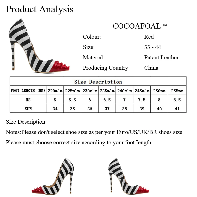 COCOAFOAL/женские фиолетовые туфли на очень высоком каблуке 12 см с заклепками красные
