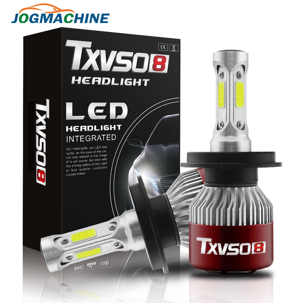 2 шт. Автомобильные светодиодные лампы Canbus H4 6000 К 144 Вт лм|Передние LED-фары для авто|