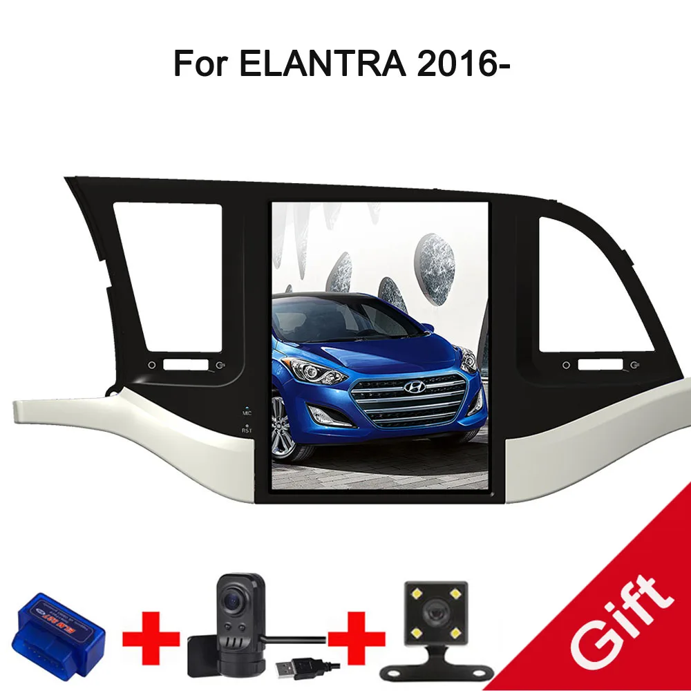 10 4 &quotTesla Тип Android Fit HYUNDAI ELANTRA 2016 2017 2018 Автомобильный dvd плеер навигация gps