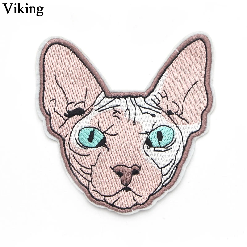 

Cartoon Cat Embroidered Patches Cartoon Iron On Patch Stickers Diy Sewing Fabric Patches Chothing Applique for Women Men G0069