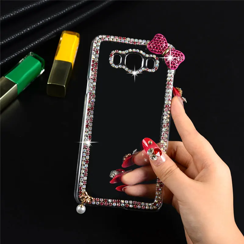 Розеточный блинг бриллиант 3D покрытие задняя крышка из кристаллического жесткого пластика для Samsung Galaxy J7 2016 J710 J7108 5.5" Кейс Фунда Коке.