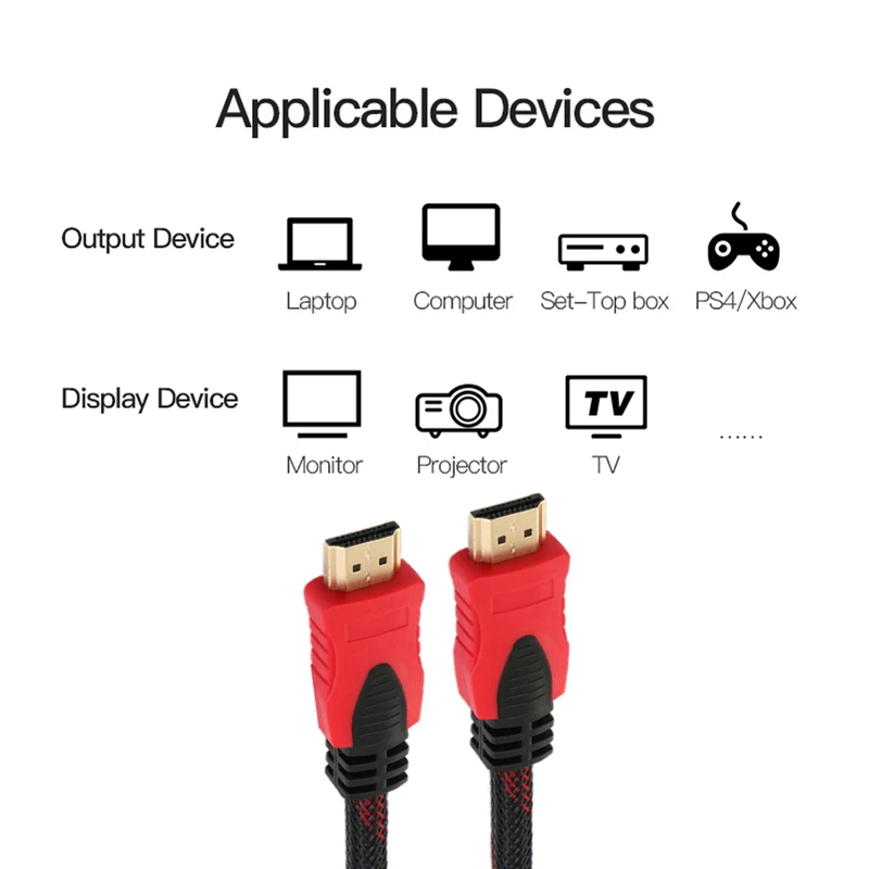 Кабель HDMI видеокабели с позолоченным покрытием 1 4 1080P 3D кабель для HD TV LCD ноутбуков