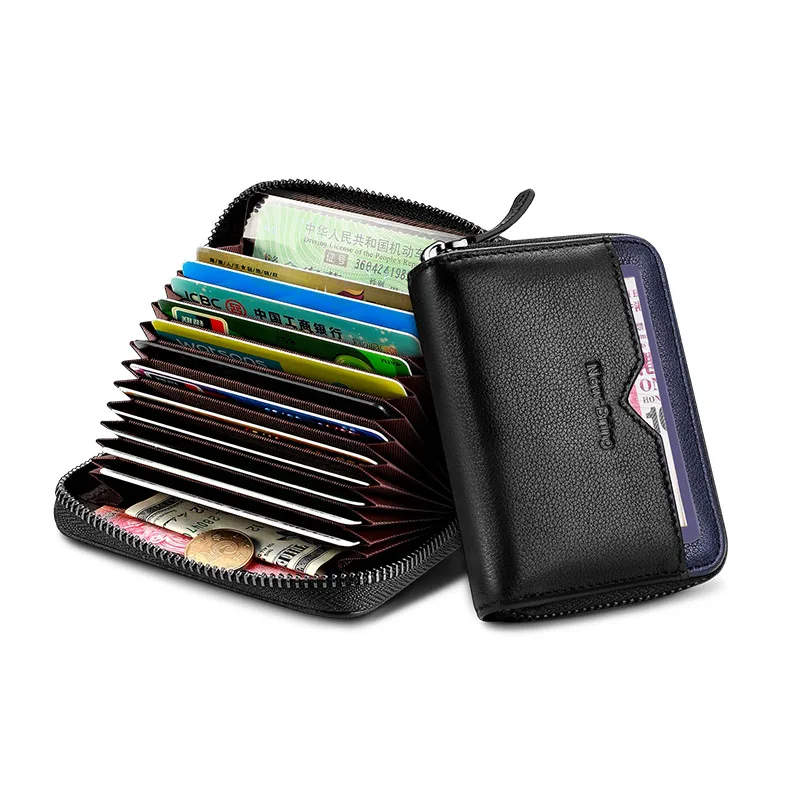 Кошелек NewBring из натуральной кожи Модный укороченный клатч бумажник с кармашком