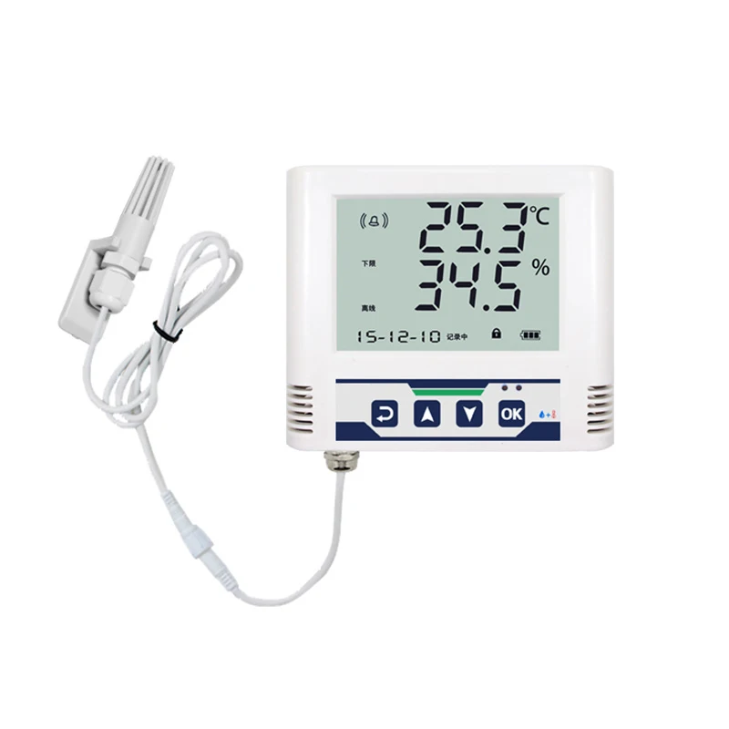 

Настенный передатчик температуры и влажности с ЖК-дисплеем и функцией голосовой сигнализации RS485 с датчиком 2 в 1