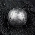 Подлинный природный Gibeon Железный метеорит круглый шарик посеребренные модные браслеты для женщин и мужчин 7 мм