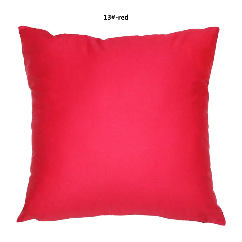 red Наволочка для дивана из хлопка, 40x40/45x45/50x50/55x55/60x60/65x65/70x70 см, декоративная наволочка, чехол для подушки - Цвет: red
