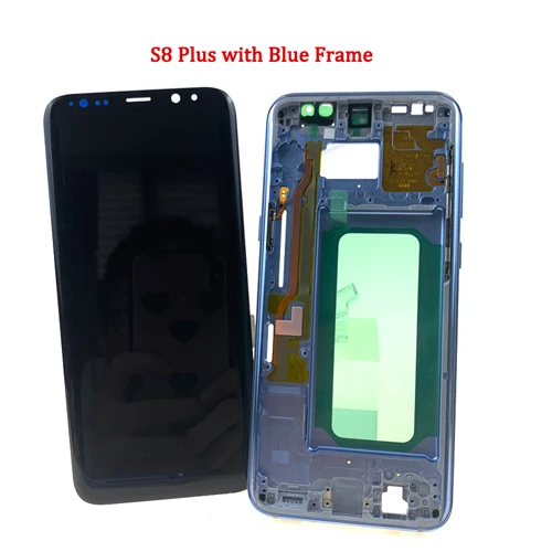 G955 add Blue Frame S8 plus экран дисплея для SAMSUNG Galaxy S8 plus экран Замена ЖК сенсорный дигитайзер сборка G955F G955 с рамкой - Цвет: G955 add Blue Frame
