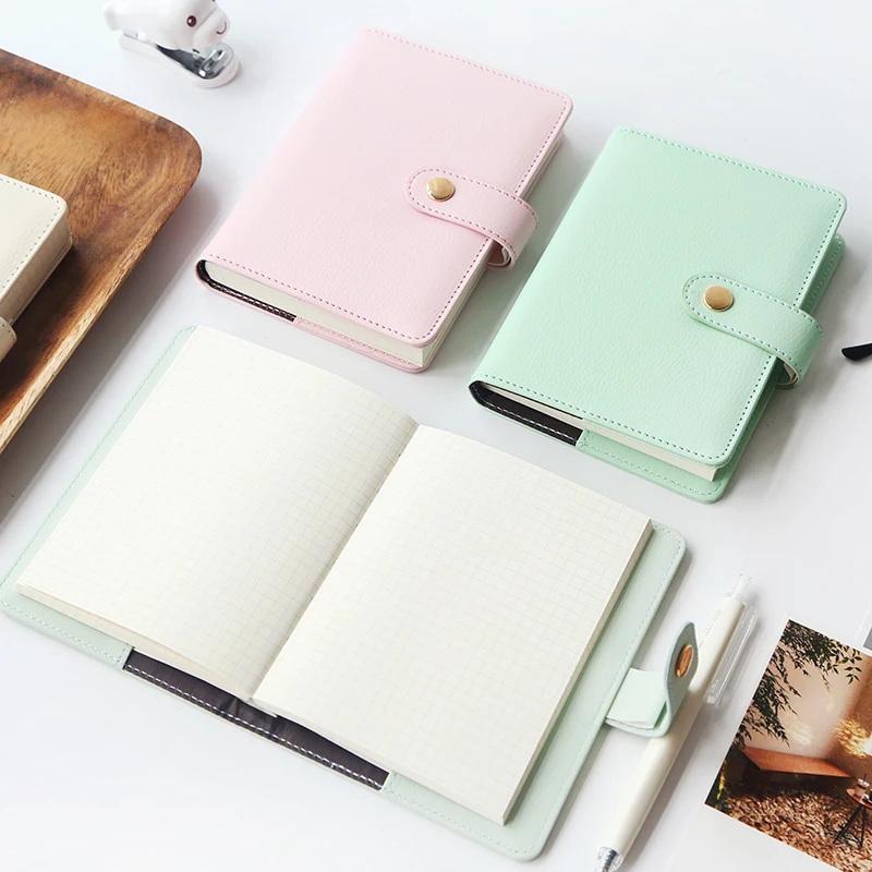 K& Kbook KK99 Kawaii кожа Тетрадь A6 Макарон Тетрадь дневник сетки Бумага личный дневник дня школы планировщик кожа Журнал