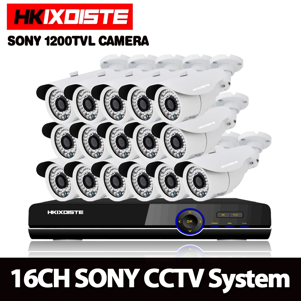 Камера Наружного видеонаблюдения AHD 16 каналов 1080N DVR 1080P NVR 1200TVL 1.0MP HD каналов|dvr